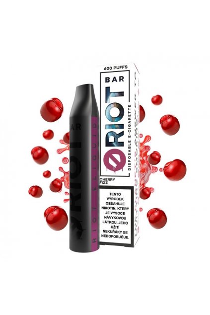 Riot Bar Cherry Fizz jednorazova e cigareta 10 a 20mg min