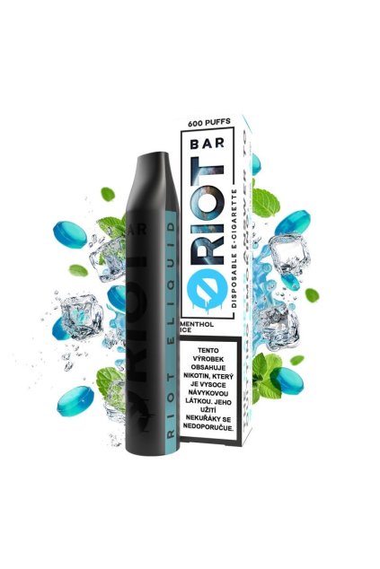 Riot Bar Menthol Ice jednorazova e cigareta 10 a 20mg min