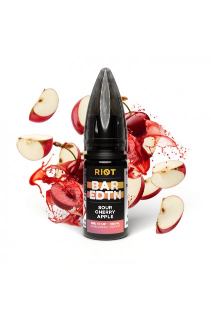 riot bar salt e liquid sour cherry apple min