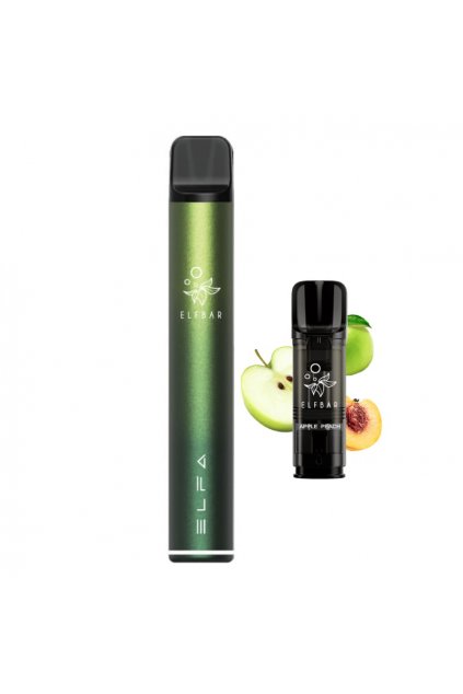 Elf Bar Elfa pod Starter kit Aurora Green + Apple Peach min