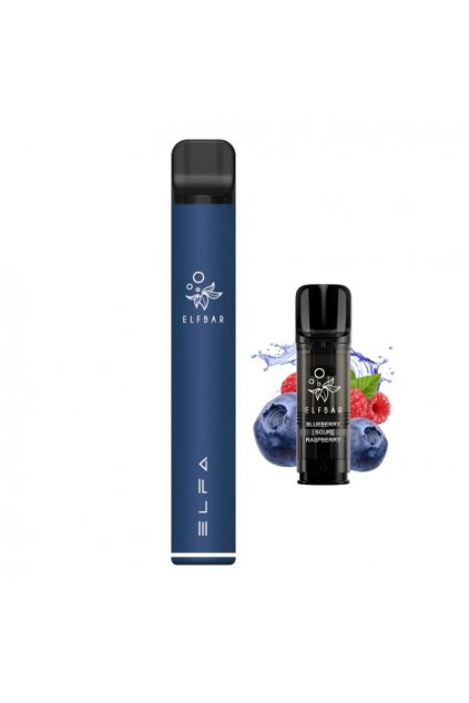 Elf Bar Elfa pod Starter kit Navy BLue + Blueberry Sour Raspberry min