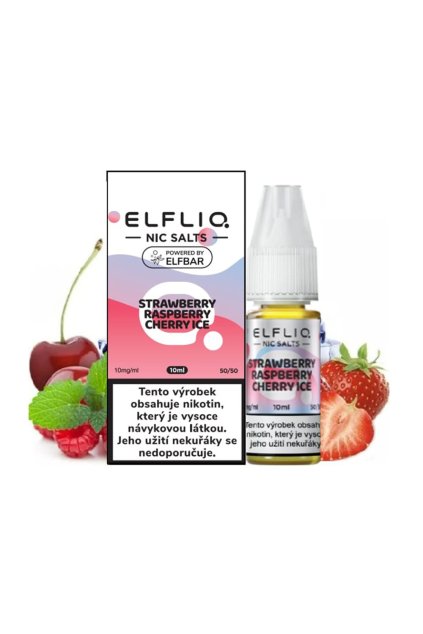 E liquid Elf Bar ELFLIQ Strawberry Raspberry Cherry Ice min