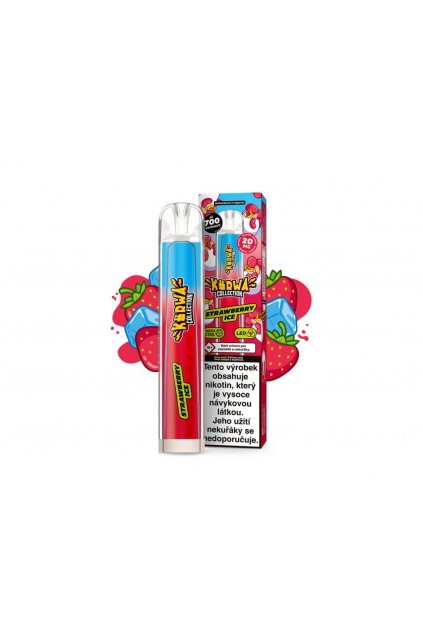 Kurwa Collection Strawberry Ice Jednorazova e cigareta min