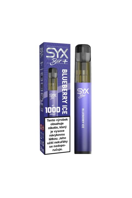 Syx Bar+ Blueberry Ice jednorazova e cigareta min