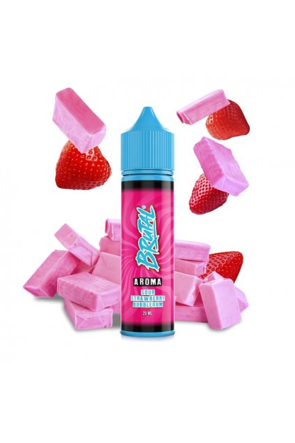 Just Juice Shake and Vape Brutal Sour Strawberry Bubblegum min