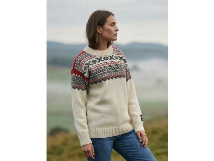 Norský svetr Elegant bílá 01