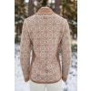 Dámský merino svetr na zip s norským vzorem – RoseCamel 07