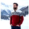 Norský merino svetr Elegant červeny 01