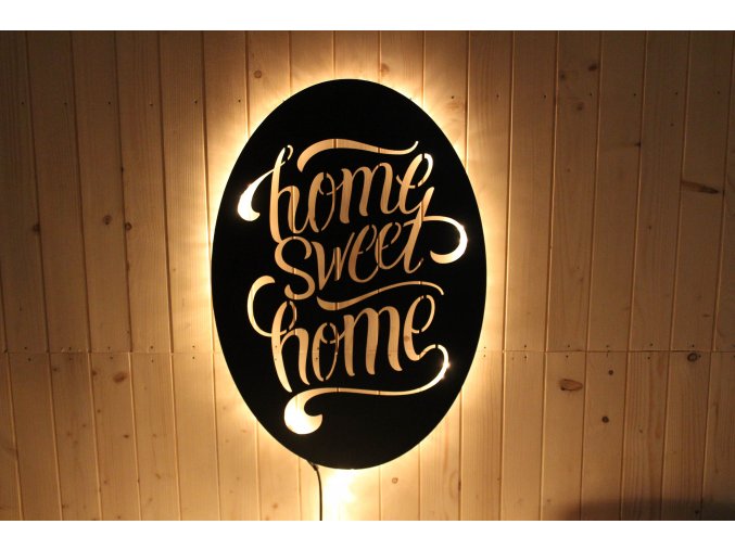 Home sweet home - dekoratívny obraz s podsvietením - veľkosť A0(cca 84 x 119cm)