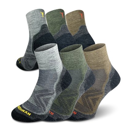 Run Merino PRO Mid 3-pack  Mix barev2 Profesionální Běžecké Merino Ponožky