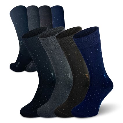 Lucca mercerized 4-pack  Mix barev 2 Společenské Ponožky Mercerovaná Bavlna (Sada)