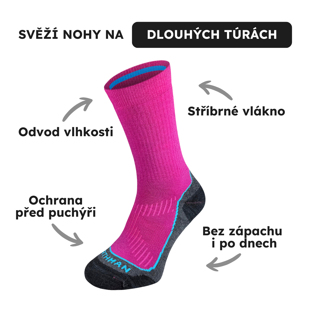 Northman Trek Silver Merino PRO Velikost: 42-44