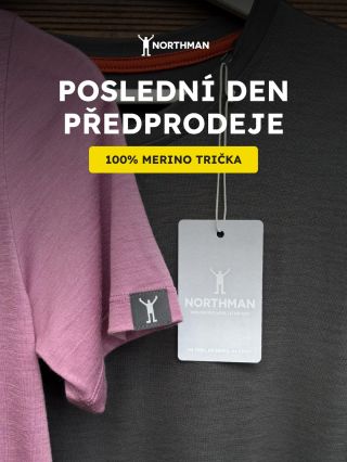⏰ Dnes je poslední den, kdy pořídíte naše nová trička ze 100% merino vlny v předprodeji s 10% slevou. Link na předprodej...