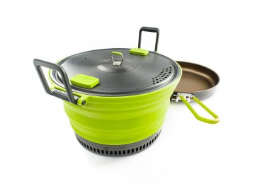 Sada teflonové pánve a skládacího hrnce Escape HS 3L Pot + Frypan; 3l; green