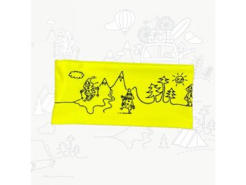 Dětská funkční čelenka Promaledobrodruhy - yellow/line