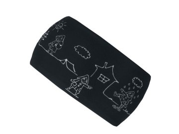 Funkční čelenka dvouvrstvá Promaledobrodruhy s fleecem - black/line