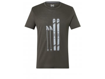 Pánské merino triko Skiing Gear Tee [sn] - Black Ink/Vapor Grey/Black Ink