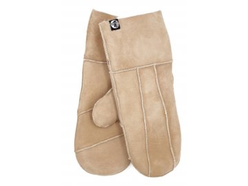 Kožené palčáky No Waste Sheepskin Danefæ - light camel