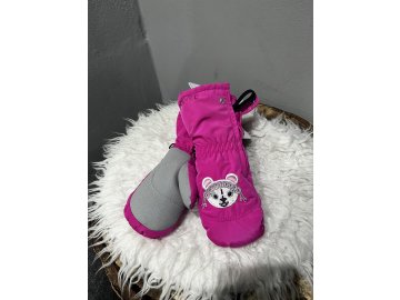 Dětské palčáky ski mittens poivre blanc - mega pink