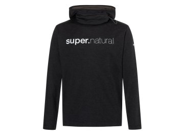 Pánská merino funkční mikina s kapucí ALPINE HOODED II [sn] - jet black