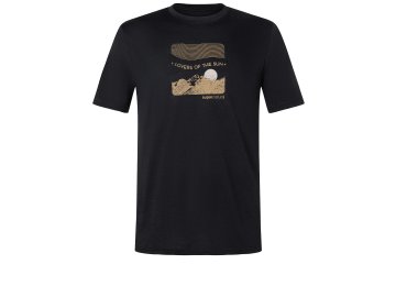 Pánské merino triko SUN LOVERS TEE [sn] - jet black