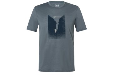 Pánské funkční triko z merino vlny THE WAVE TEE [sn] - turbulence blue