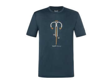 Pánské funkční triko z merino vlny VINTAGE BIKE TEE [sn] - blueberry