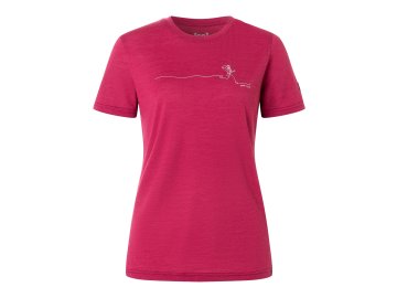 Dámské merino triko W RUNNING TEE [sn] - anemone/feather grey
