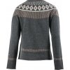 Dámský vlněný svetr se severským vzorem Cilla graphite