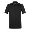 Pánská polokošile z merino vlny Zip Polo [sn] - jet black