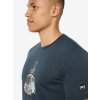 Modré funkční pánské triko z merino vlny Carski TEE [sn] - blueberry