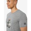 Šedé funkční pánské triko z merino vlny Carski TEE [sn] - cashmere grey melange