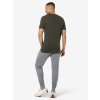 Khaki zelené funkční pánské triko z merino vlny CREVASSE TEE [sn] - black ink