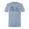 Pánské merino triko M WANDER WHEEL TEE [sn] - flint stone/blueberry