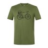 Pánské merino triko M WANDER WHEEL TEE [sn] - chive/jet black