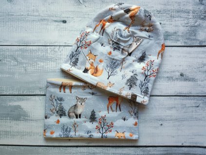 SET Čepice a zvířátka v lese vel. 52