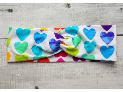 Čelenka barevné srdce