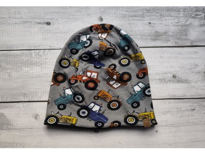 Čepice zateplená traktory