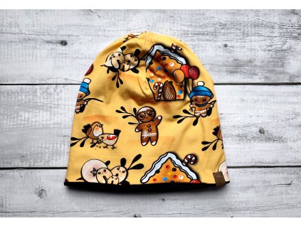 Čepice zateplená perníček