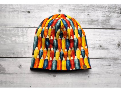 Čepice zateplená pastelky