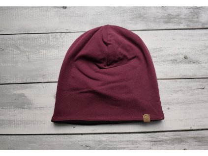 Čepice zateplená | vínová