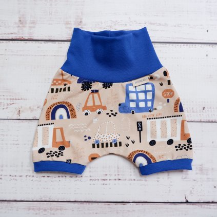 Kraťasy Baby Auta z města, Královská modř