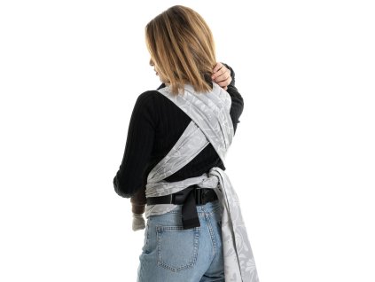 flyclick half buckle babytrage floral touch lunar grau baby