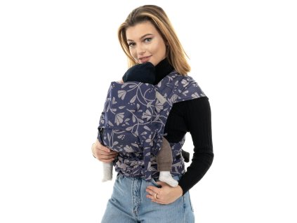 Ergonomické rostoucí nosítko della FlyClick Baby - Floral Touch Eclipse Blue
