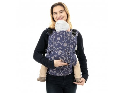 Ergonomické rostoucí nosítko Fidella Fusion TODDLER SIZE 2.0 - Floral Touch Eclipse Blue