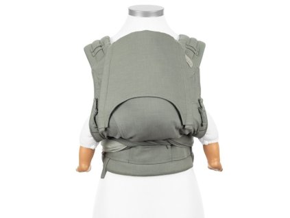 Ergonomické nosítko fidella flyclick half buckle babytrage chevron graugrun baby