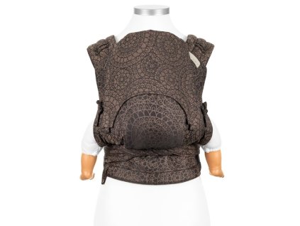 Ergonomické nosítko fidella flyclick halfbuckle baby carrier mosaic mocha brown baby