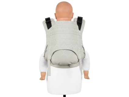 Ergonomické nosítko Fidella Fusion TODDLER SIZE 2.0 – Cubic Lines Pale Grey