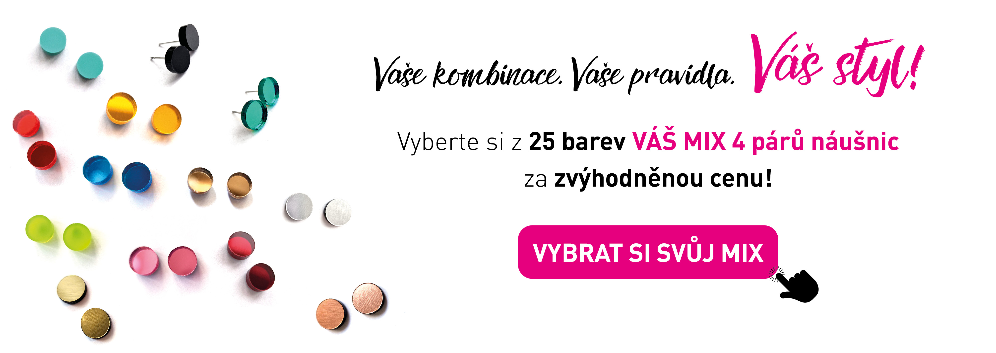 Váš mix - vyberte si z 25 párů náušnic