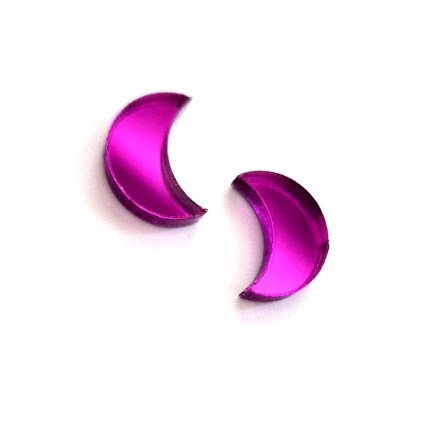 MOON pitaya  náušnice v barvě dračího ovoce